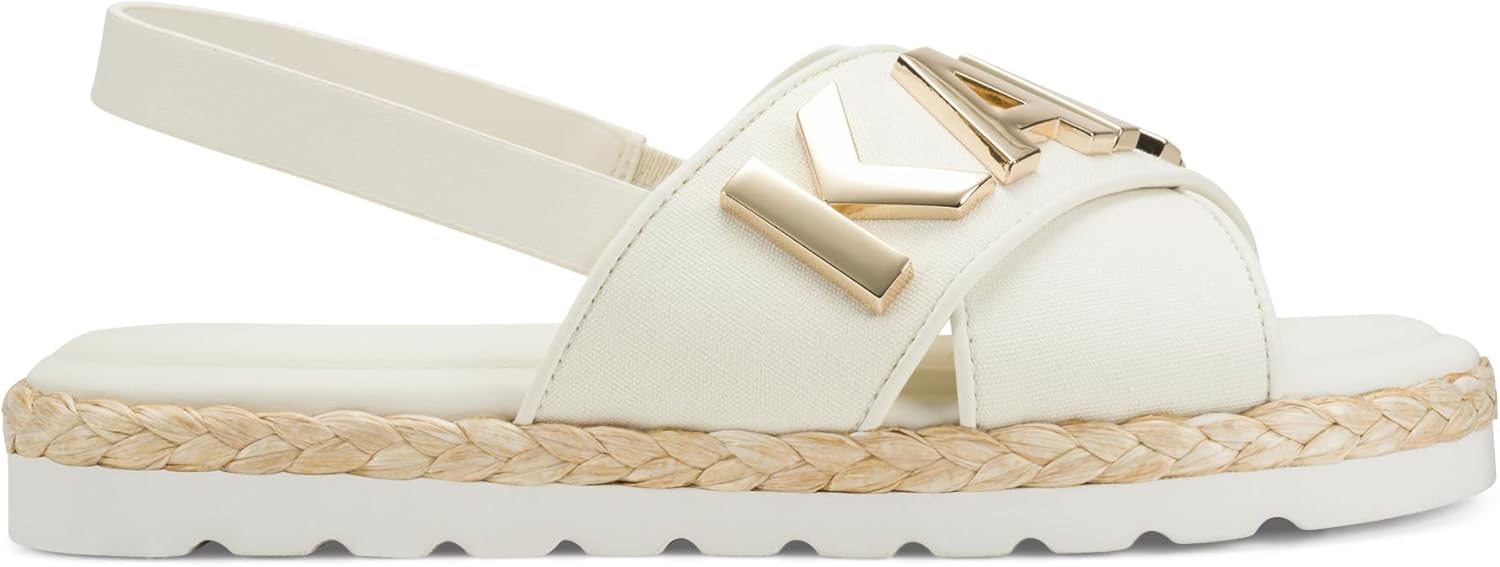 KARL LAGERFELD womens Charla Slingback Espadrille Sandal With Logo - Image 5