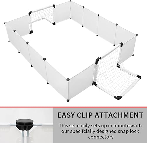 Miniatura 2 de GARVIN Juego de accesorios de mini hockey y fútbol de 24 paneles, panel lateral de hockey sobre rodilla de media pista, panel lateral de juego para