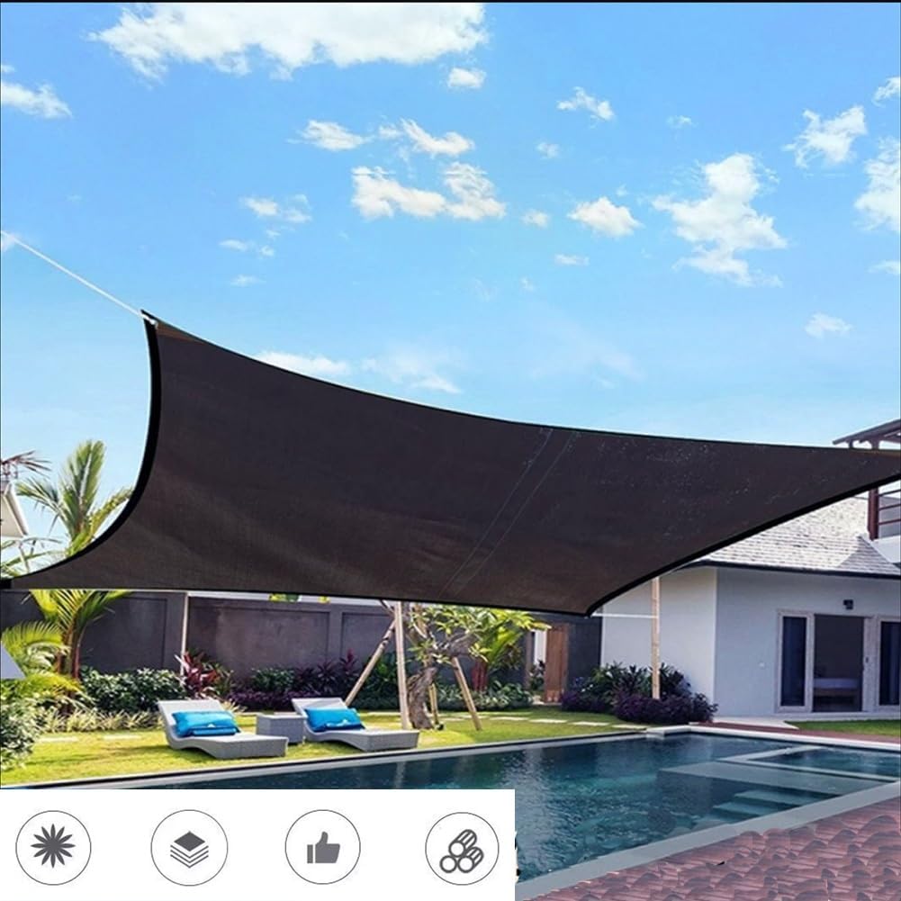 Black Greenhouse Shade Netting 3x4m - Sun Shade Sail for Garden Patio, Breathable Privacy Screen & Plant Protection, Heavy-Duty Outdoor Shade Cloth
