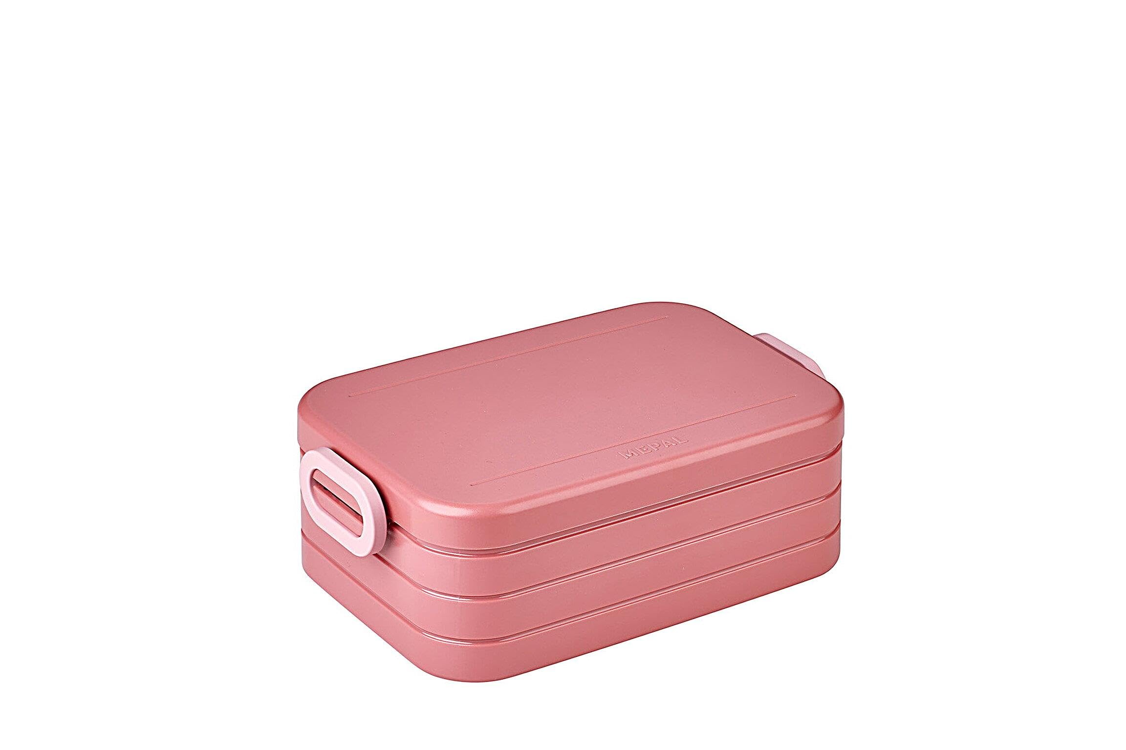 Mepal Lunch Box Midi - Lunch Box to Go - for 2 Sandwiches or 4 Slices of Bread - Snack & Lunch - Lunch Box Adults - Vivid Mauve