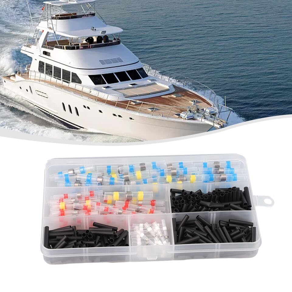 DREAWOO Solder Seal Sleeve 280PCS Crimps Butt Joint Increased Current Insulation Durable