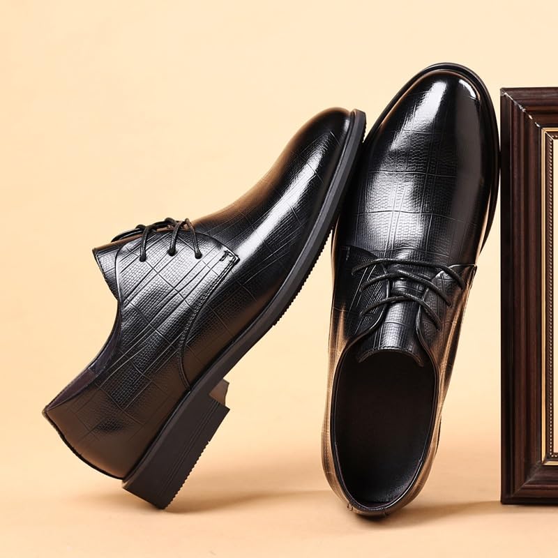 Men's Dress Shoes Classic Lace-up Comfort Soft Men Oxford Leather Fashion Dress Sneakers Business Casual Shoe3