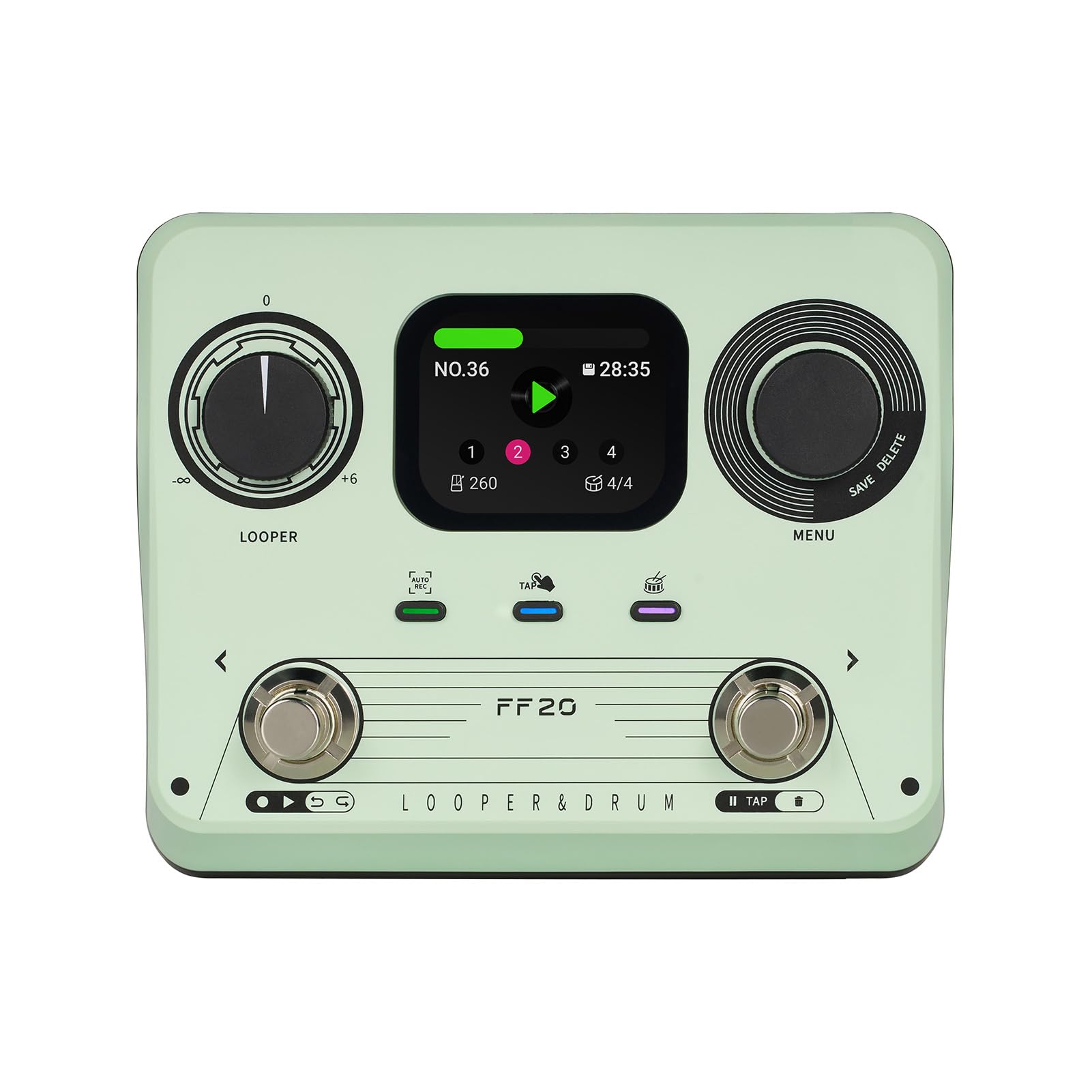 Dual Control Drum Machine Pedał Gitarowy dla Kreatywnych Entuzjastów Rytmu - 5-godzinny Czas Nagrywania - Procesor Efektów Gitary Elektrycznej dla Muzyków (Wtyczka UE)