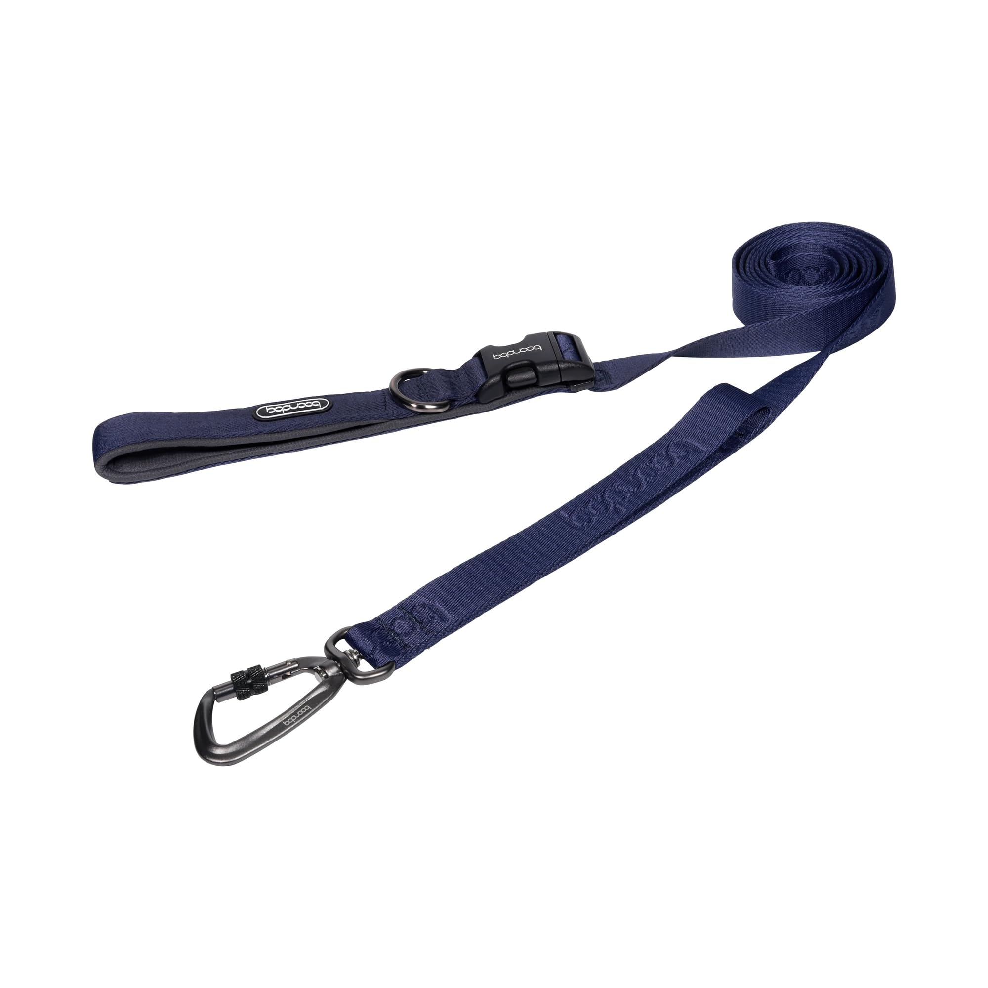 Boondog Play Leine 2.0 — freihändige Hundeleine mit Hüftgurt, S/L – Navy, Größe S
