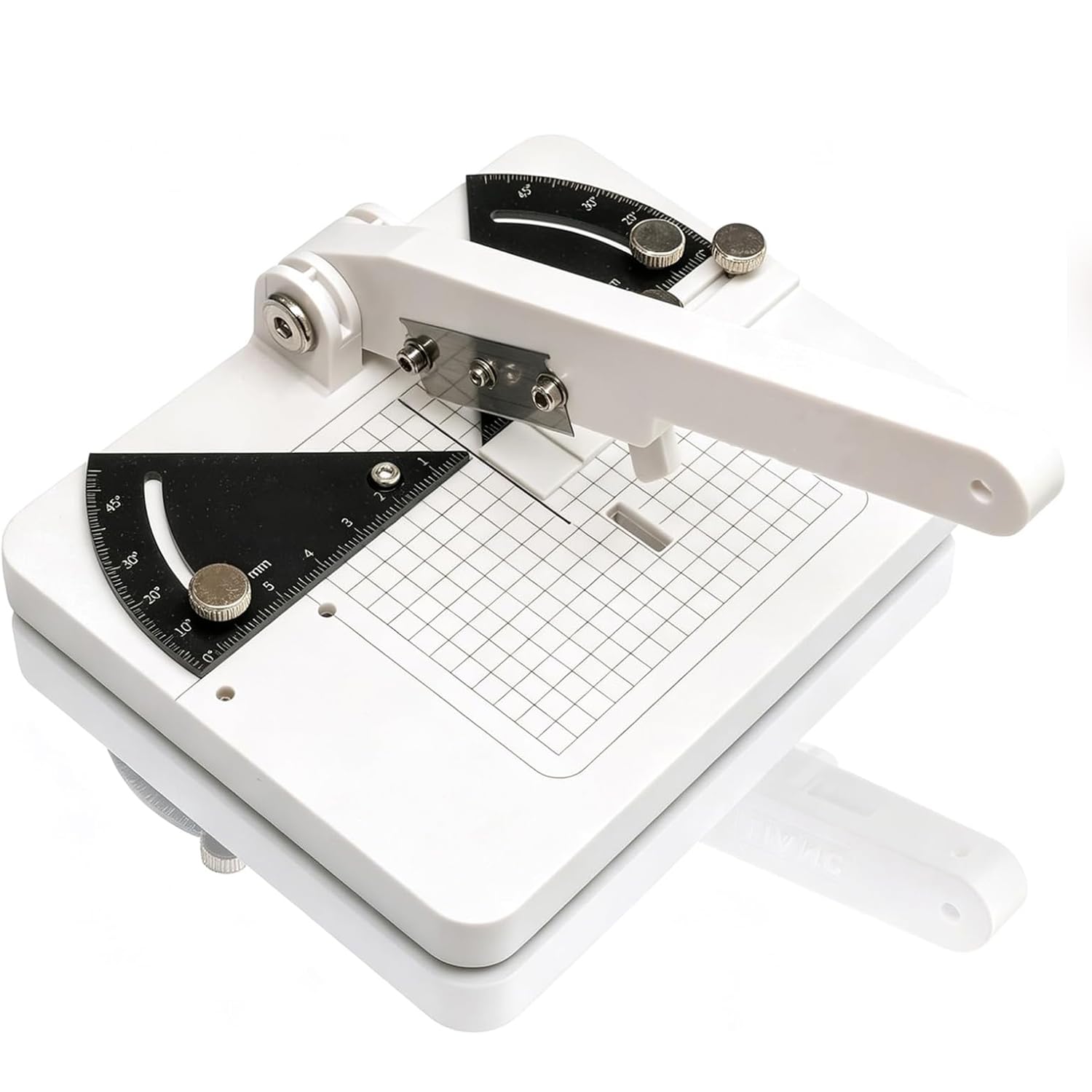 MiBoce Manual Model Angle Cutter, Angle Cutting Station, Adjustable Angle(0°-45°) & Length Control, Blade Thickness 0.23mm, Ship Hull Wood Strip Cutting Machine, For Wood Model Building Tool