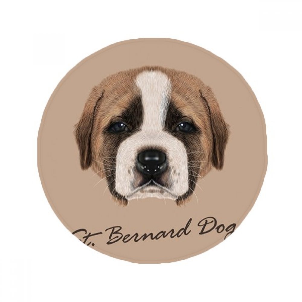 Tapis rond Saint-Bernard 80cm pour apporter une touche chaleureuse à votre salon