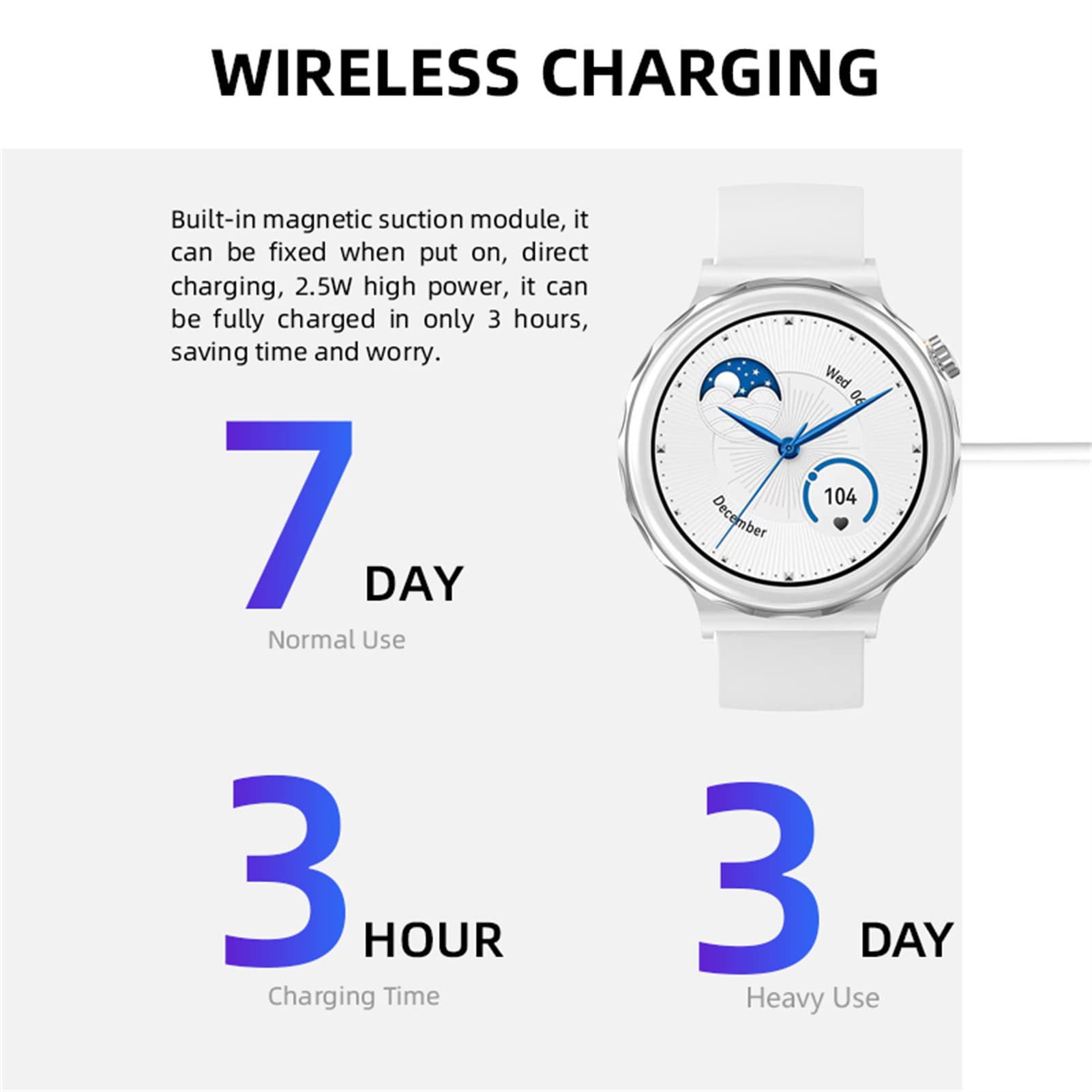 FORSINING Smart Watch, fitness tracker con cardiofrequenzimetro e monitoraggio del sonno, risposta/effettuare chiamate, NFC, orologio da banco da uomo e donna, argento
