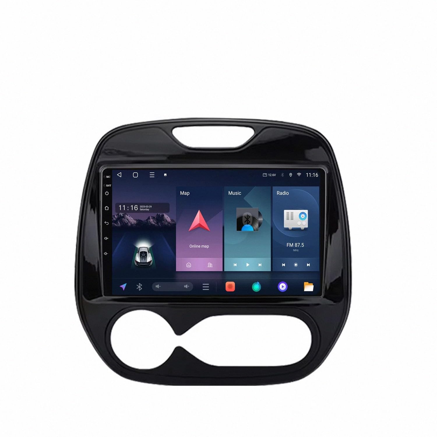 Autoradio Gps Navigation 2 Din per Renault Kaptur Captur 2016-2019 Wireless Carplay Android Auto Stereo Auto Bluetooth Ips con Pantalla Táctil con Gps, 4 Nucleo 4G+64G