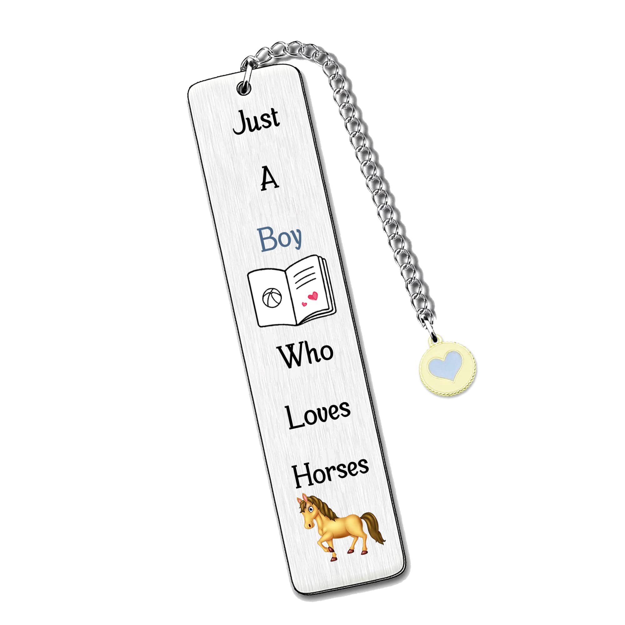 Cute Horse Bookmarks Best Friend Man Teens Distance Accompany Just a Boy who Loves Horses Son Brother Grandson Godson Book Accessory Personalised Birthday Valentines Day Horses Lover Christmas Gifts