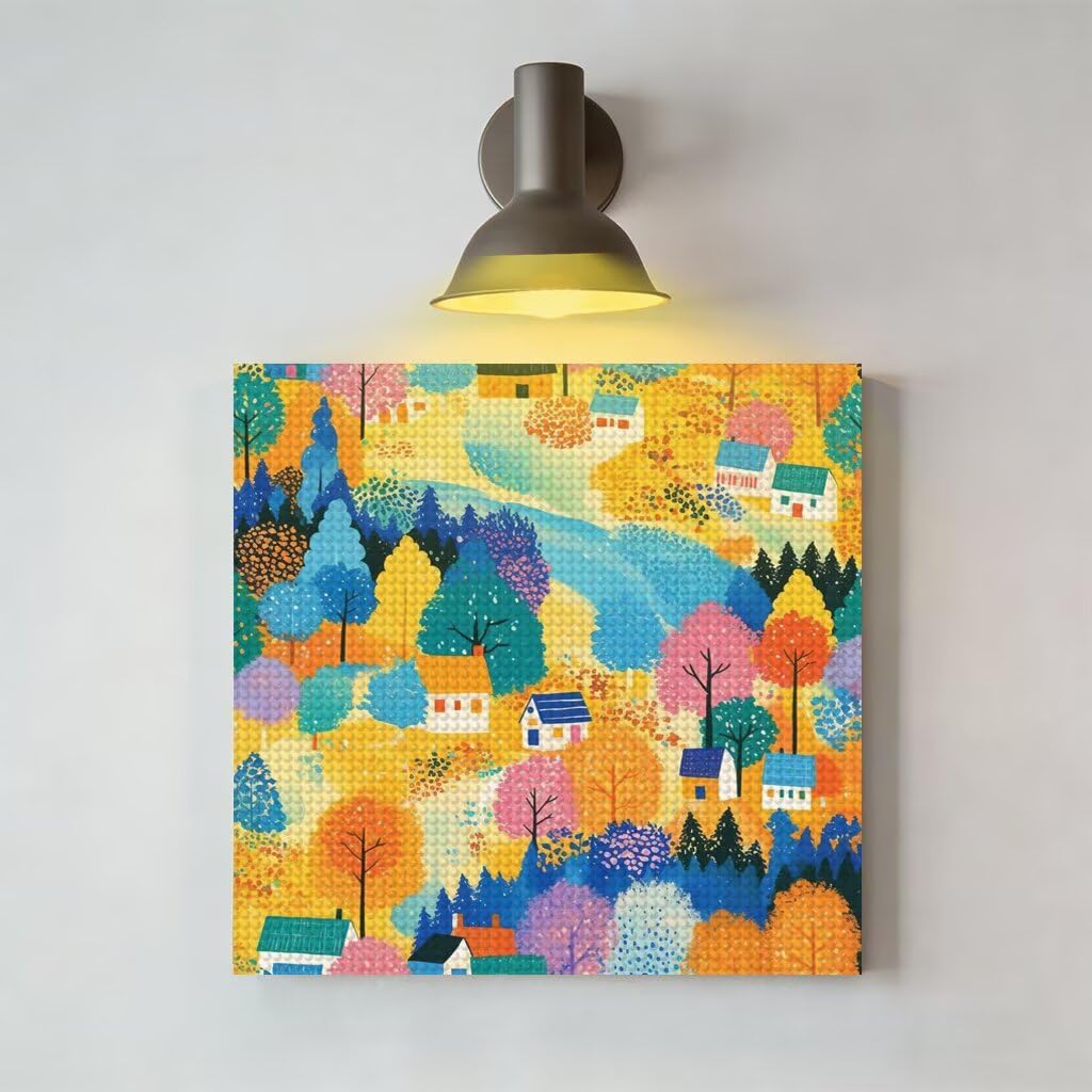 Wiejskie zestawy artystyczne z diamentami dla dorosłych, 61 x 81 cm, małe malarstwo diamentowe, proste płótno, kryształ, sztuka i rękodzieło, zestawy hobbystyczne, 5D, obrazy do dekoracji ścian domu