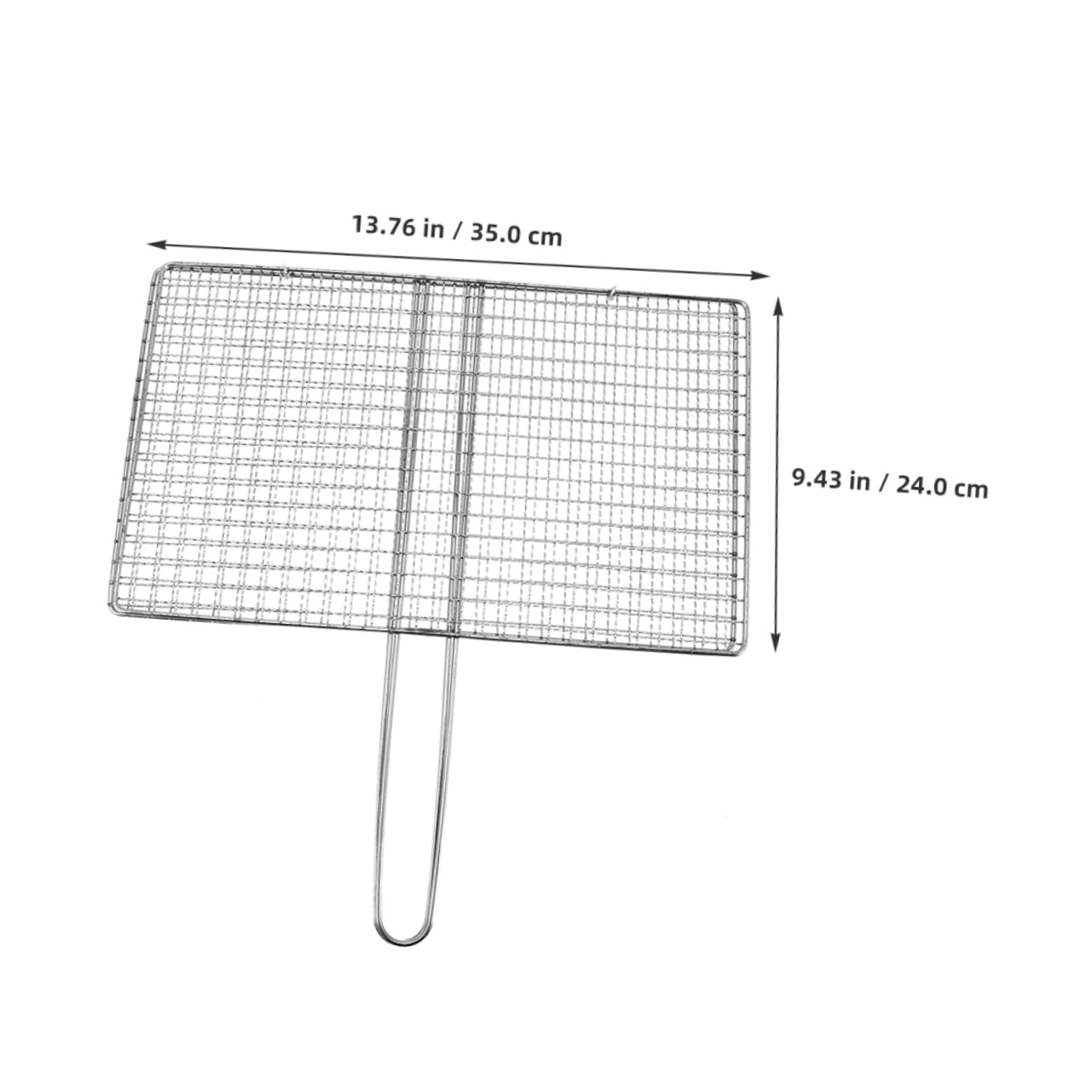 Happyyami Grill Baskets Outdoor Grill Skewers Stainless Steel Grilling Rack Mesh Grids for Fish Meat Vegetables