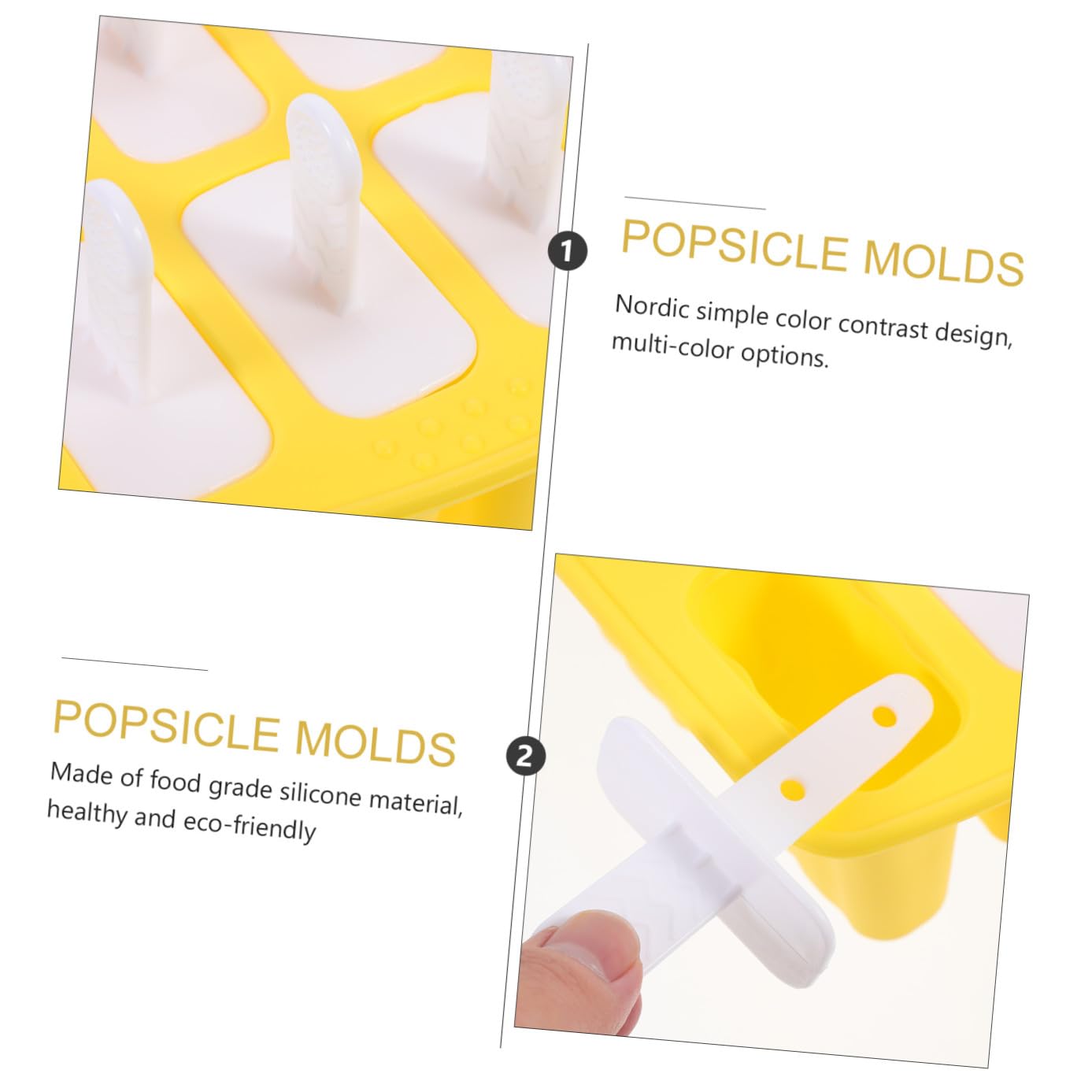 COLLBATH Moules à Glaçons en Silicone, 12 Cavités, Moule Soi-même pour Fruits et Pâte, pour L’été, 1 Set