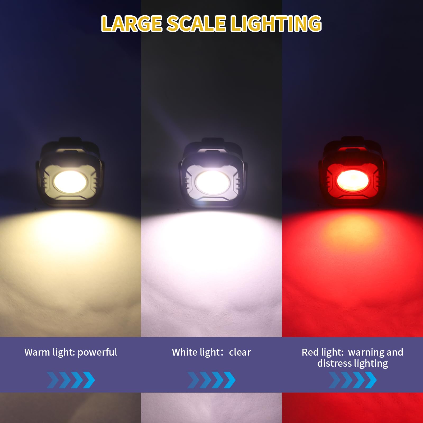 Torcia Led Potente Professionale, Mini Torcia LED Ricaricabile LM500 Magnetica con 6 Modalità, Lampada di Portatile IP44 Impermeabile, Flashlight per Campeggio Escursionismo Emergenze