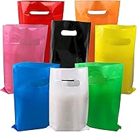 Vista 11 de 40 piezas de bolsas de regalo de plástico naranja Bolsas de caramelos Bolsas de plástico troqueladas son bolsas de regalo de fiesta surtidas