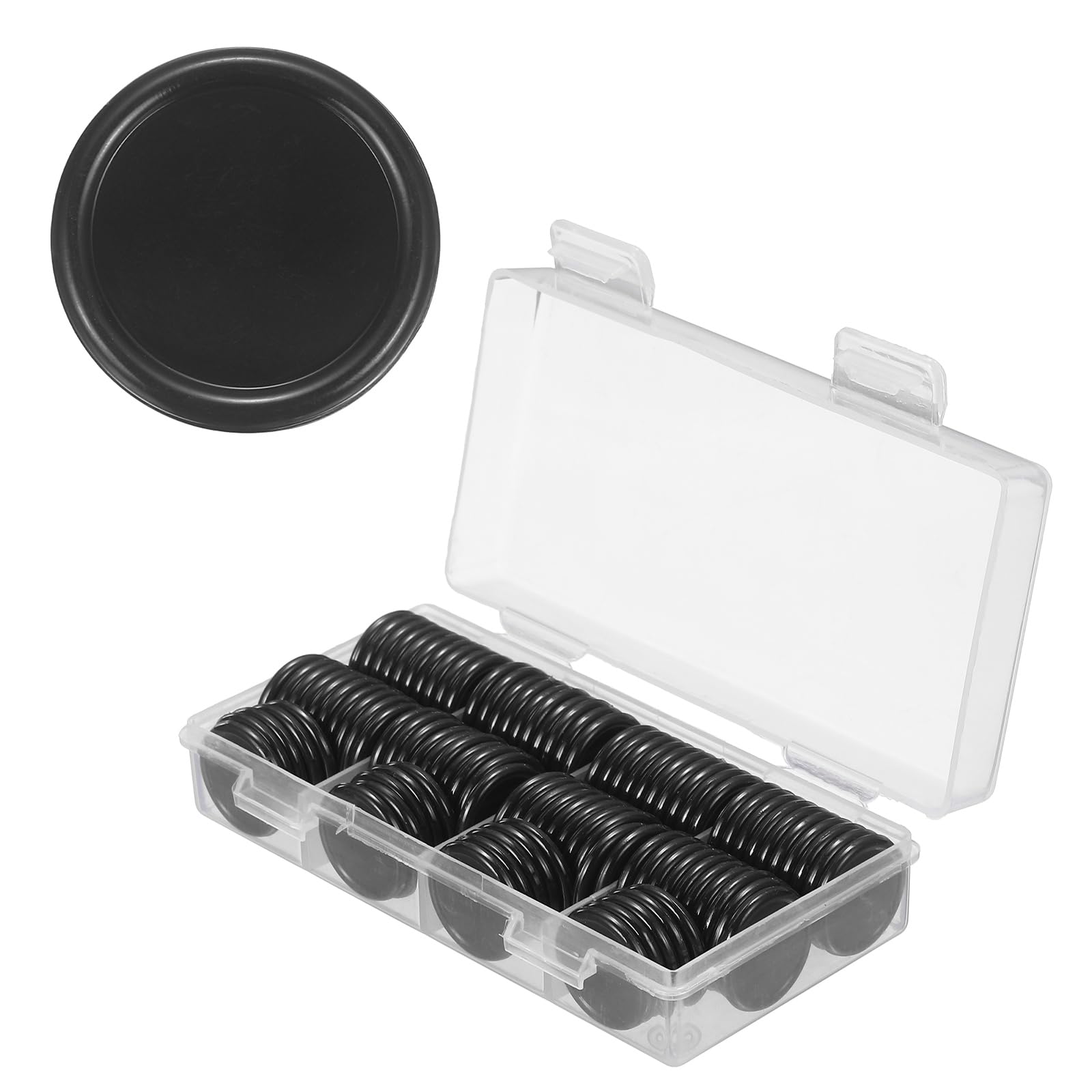 sourcing map 100Pcs Plastic Poker Chips, 20mm, Black