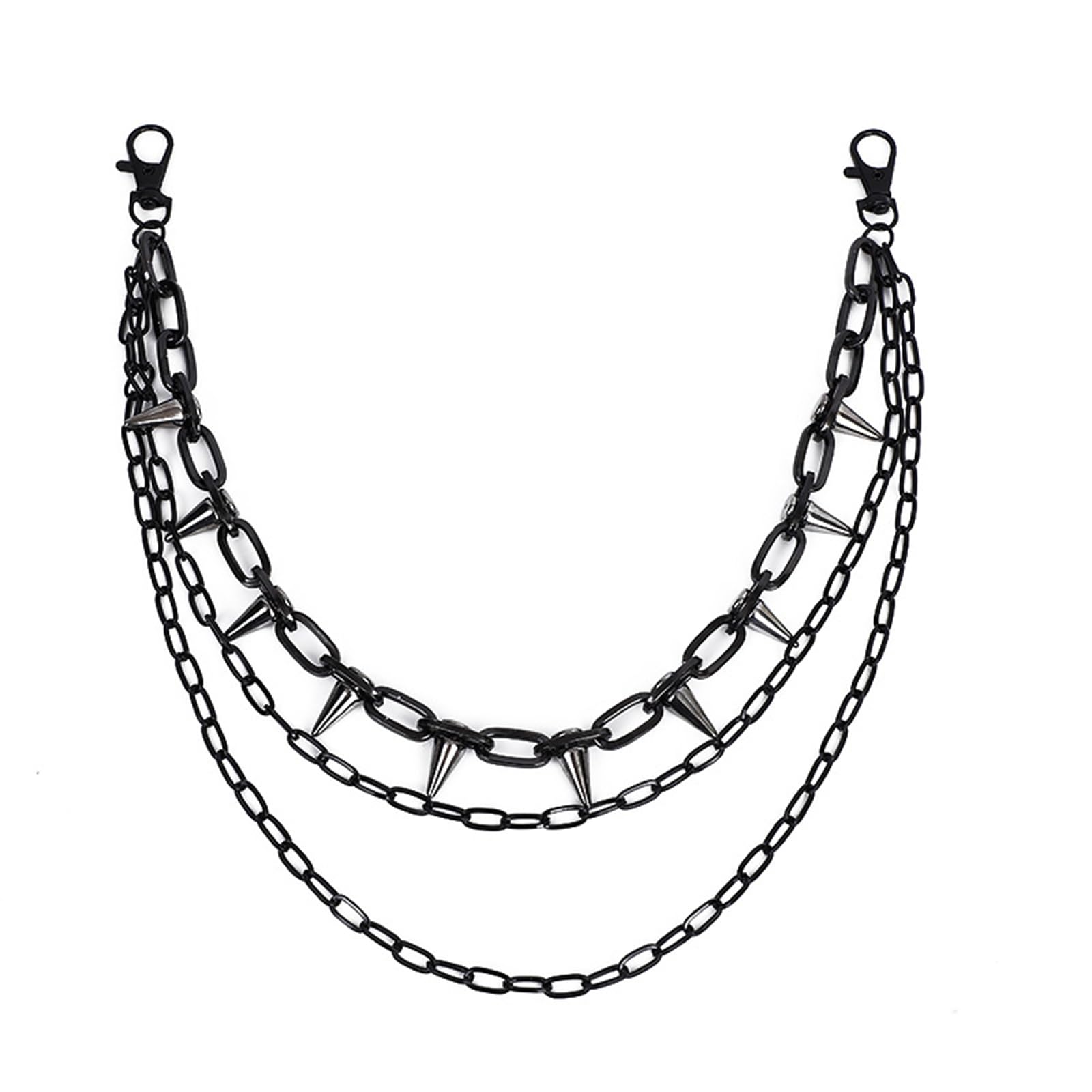Mrltau Drieledige Broekketting Heren, Wallet Chain, Broek Kette, Punk Accessoires, Riem Kette, Portemonnee Tas Kette