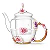 Luka Tech Glass Flower Teapot with Infuser