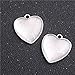WANM 4pcs Antique Sliver Herz Cabochon 18mm Dia - Miniatur - Einstellung Bezels Anhänger mit Halskette Tabletts für Schmuck    Herstellung