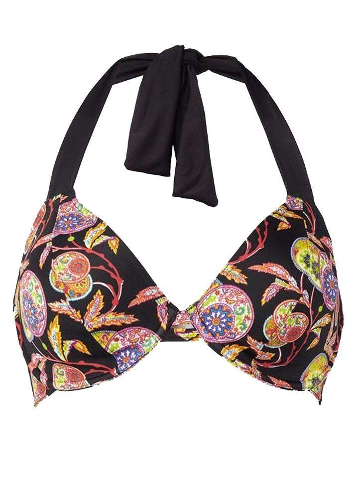 Freya Swimwear Samara Bandless Halter Bikini Top - Black 34D