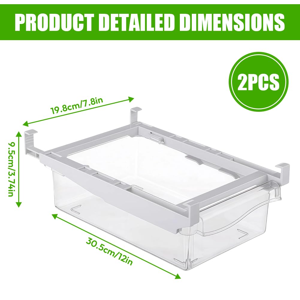 Organizador para frigorífico, Tutamaz 2 unidades, organizador para fridge y frigorífico, juego de cajones, práctico organizador de cocina para almacenamiento de huevos y cajas de almacenamiento
