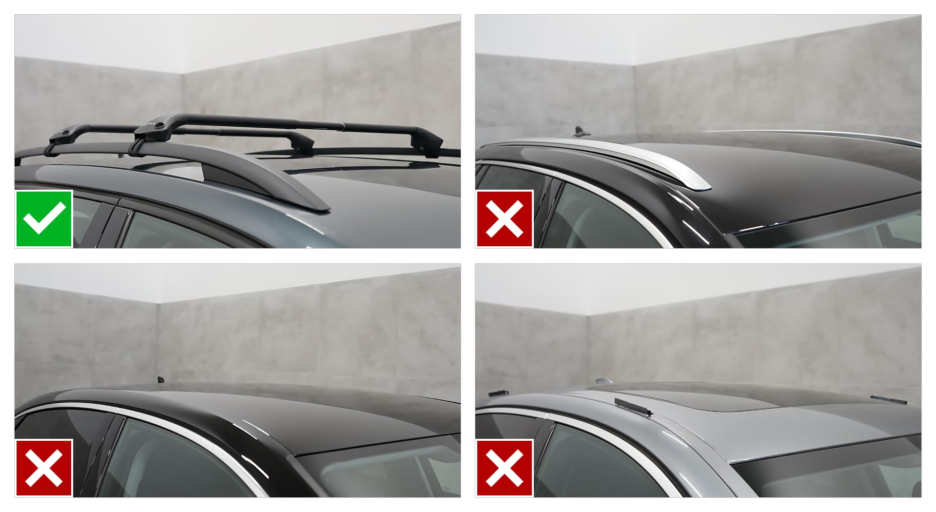Modula Case System Ovalbar 120 Cm Complete Aluminium Roof Rack