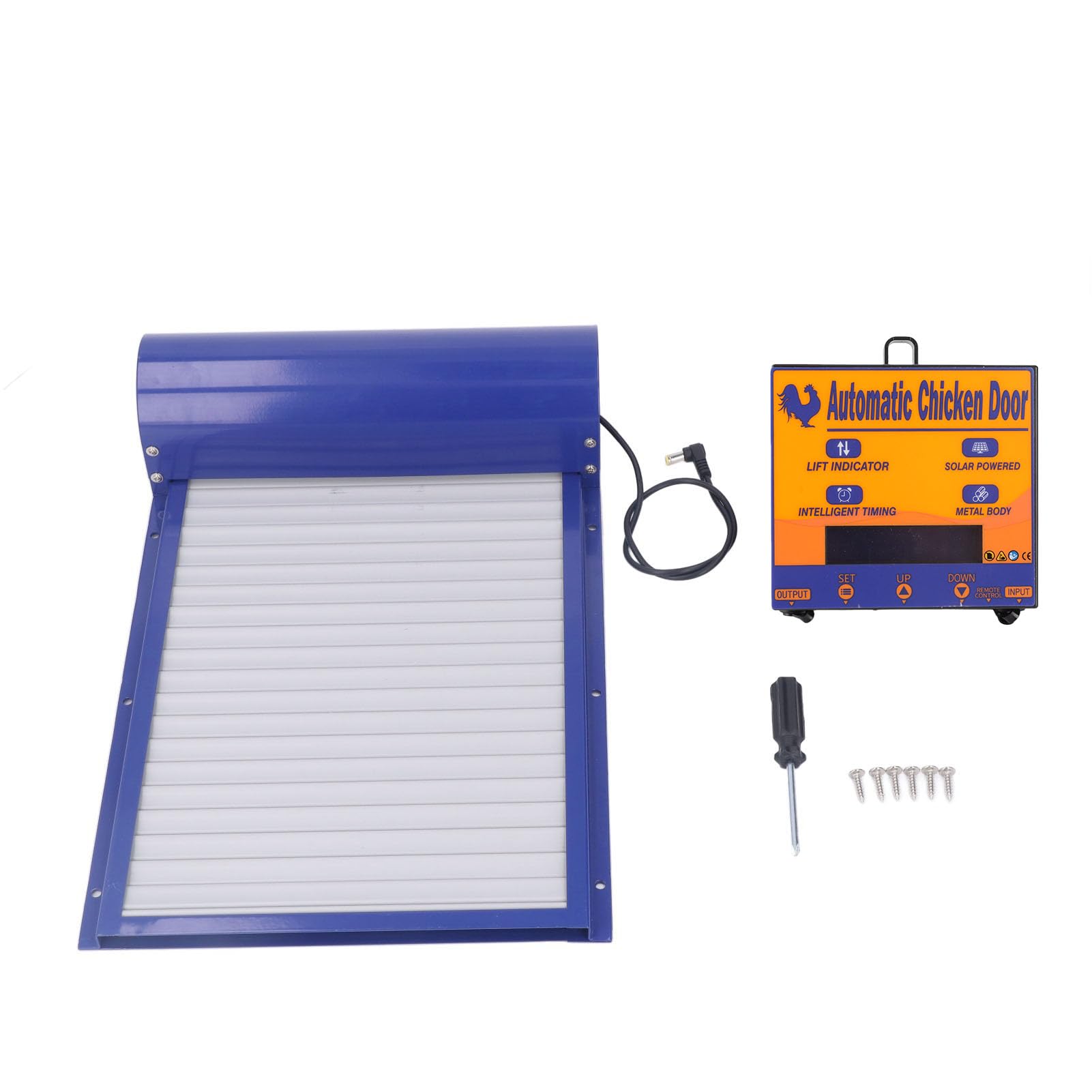 Puerta Automática para Gallinero con Temporizador, Abridor de Cortina Enrollable para Pollos, Patos y Gansos: Fácil de Usar, Seguro y Confiable
