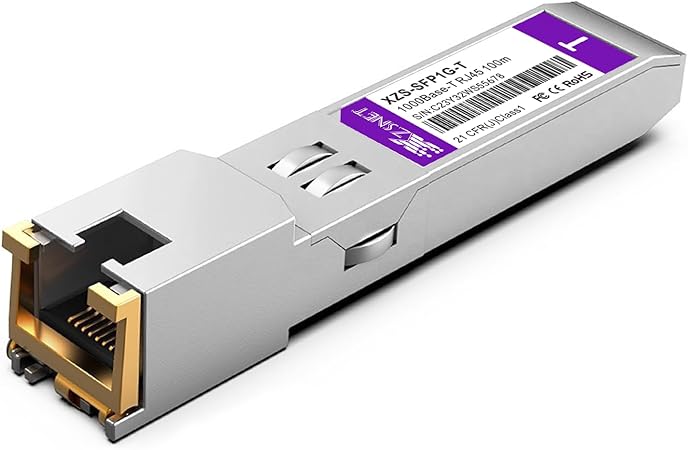 XZSNET – 1000BASE‑T SFP‑RJ45 Transceiver (1G), kompatibel zu UF‑RJ45‑1G