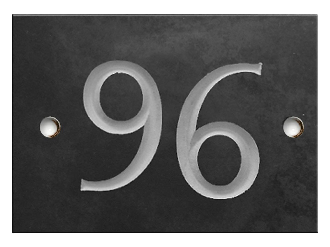 Engraved Slate House Number Sign - 1 to 99 (Select Your Number here) - Number 96 (Same Day Dispatch by 1st Class Post!!!)