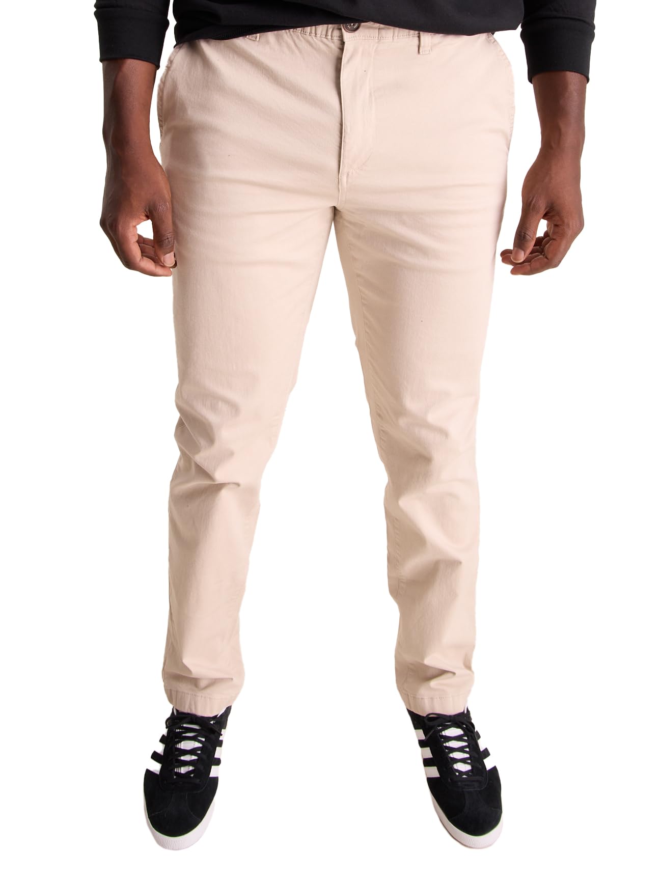 Original Stretch Twill Pants – 30’’ Mens Khaki Pants with Comfort Stretch, Slightly Tapered Leg, and Elastic Waist, Khakinators, S