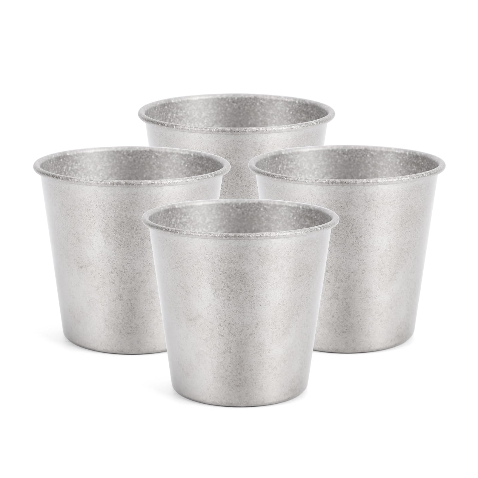Eacam Ti Camping Cup Tazza da Campeggio in Titanio Tazza da Bere in Titanio 200ml caffè Pure Ti Esterno Monostrato con Interno Liscio per (Quattro Tazze Stile Fiore di Ghiaccio)
