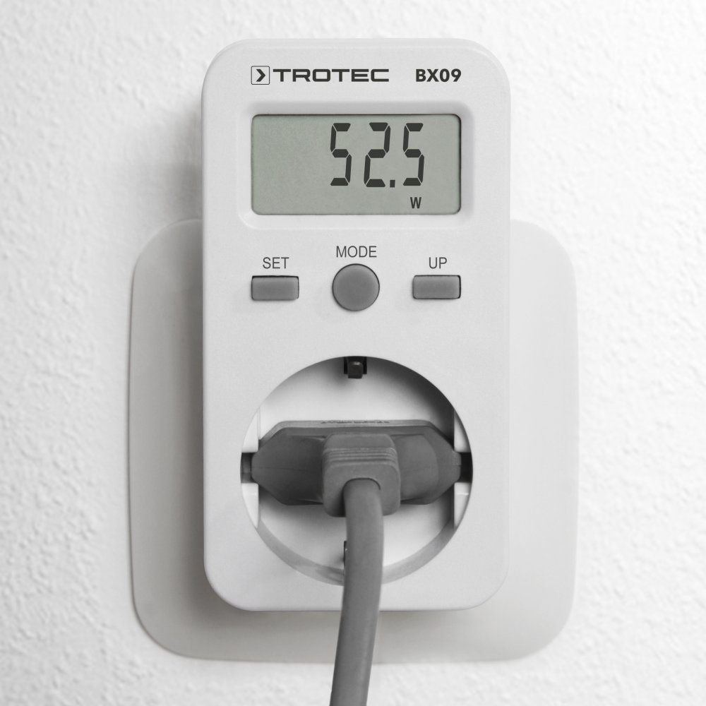 TROTEC BX09 Miernik kosztów energii szybki i prosty pomiar zużycia energii minimalne wskazanie 0,1 W