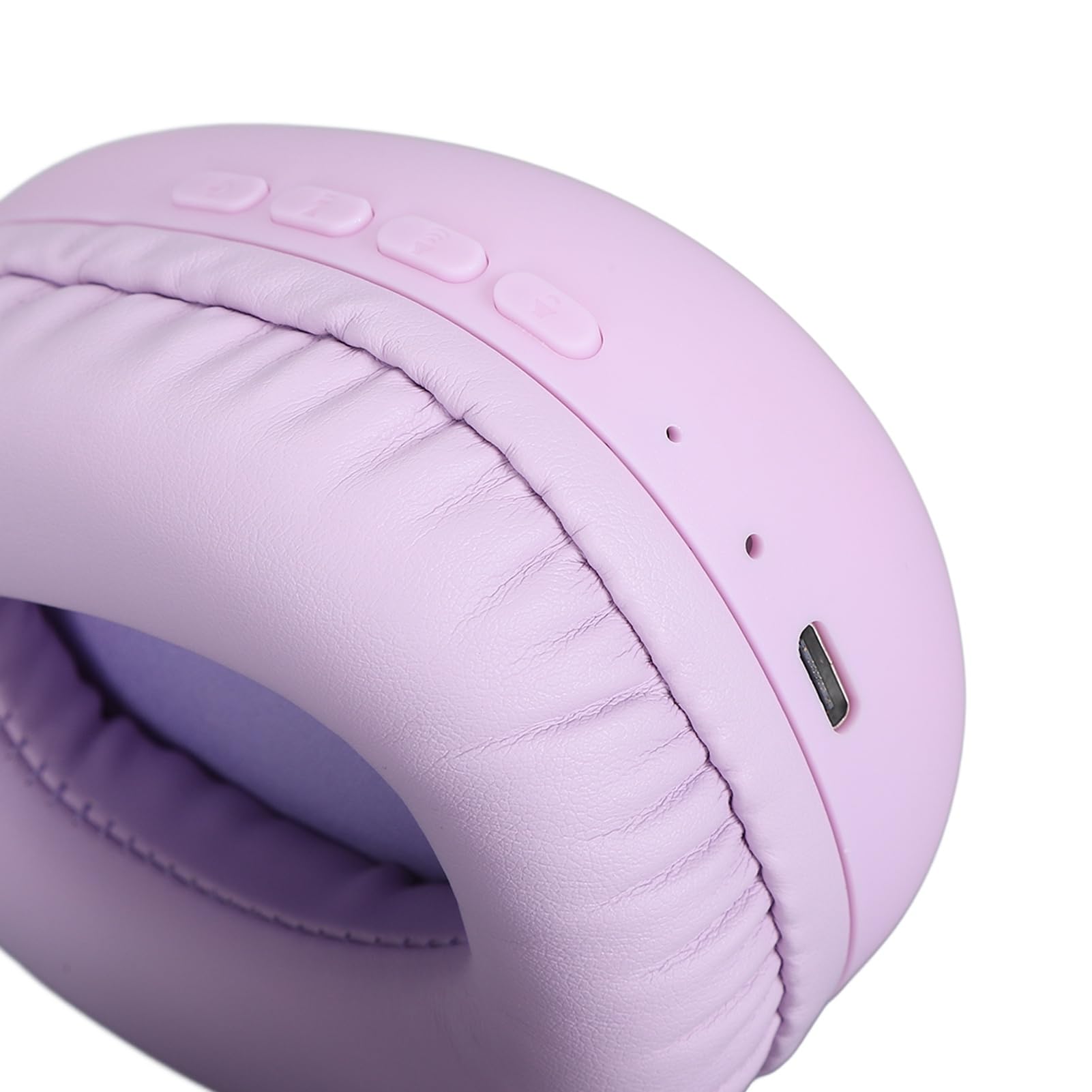 lyrlody Casque Bluetooth Enfant Oreilles de Chat, Lumières RGB 20H (Purple)