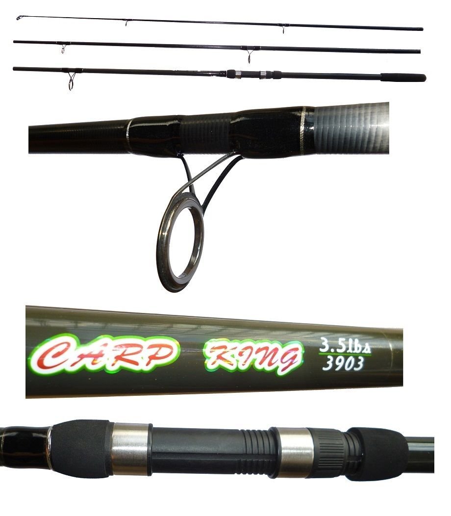 canna carpfishing carbonio 3 sezioni carpa 3.5lb 13 piedi pesca