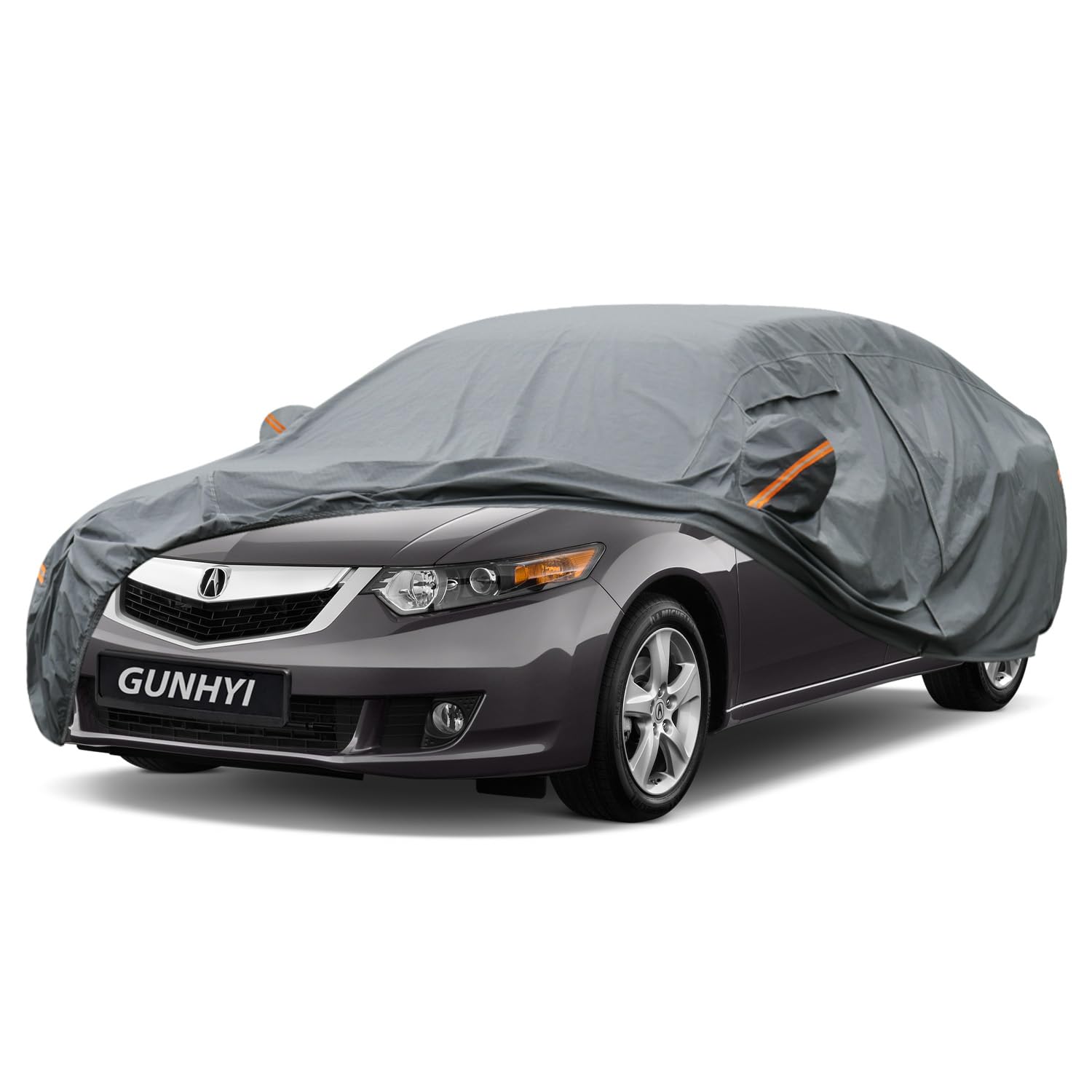 GUNHYI Premium Car Cover Custom Fit Acura TSX, 16 Layers Heavy Duty Car Cover Waterproof All Weather with Zipper Door for Sun Rain Snow Dust Uv Protection