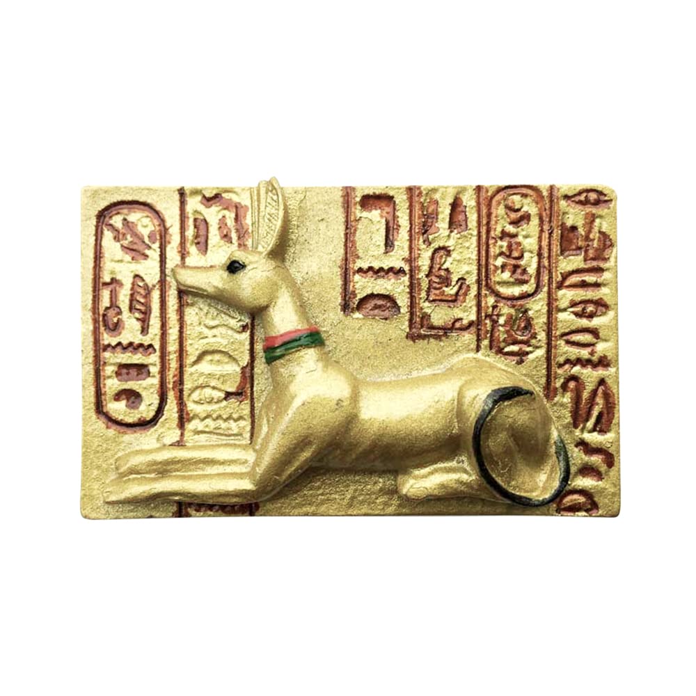 Anubis Egypt Fridge Magnet, 3D Resin Handmade Craft Tourist Travel City Souvenir Collection Letter Refrigerator Sticker