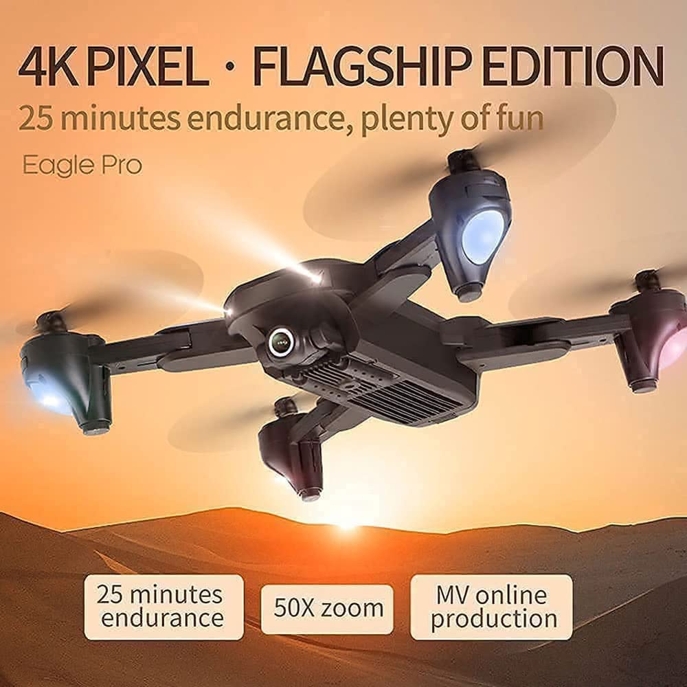 Dron z kamerą 4K HD, profesjonalną podwójną kamerą, wideo na żywo WiFi FPV, inteligentnym unoszeniem o stałej wysokości ciśnienia powietrza, składanym sterowaniem gestami helikoptera RC, trybe