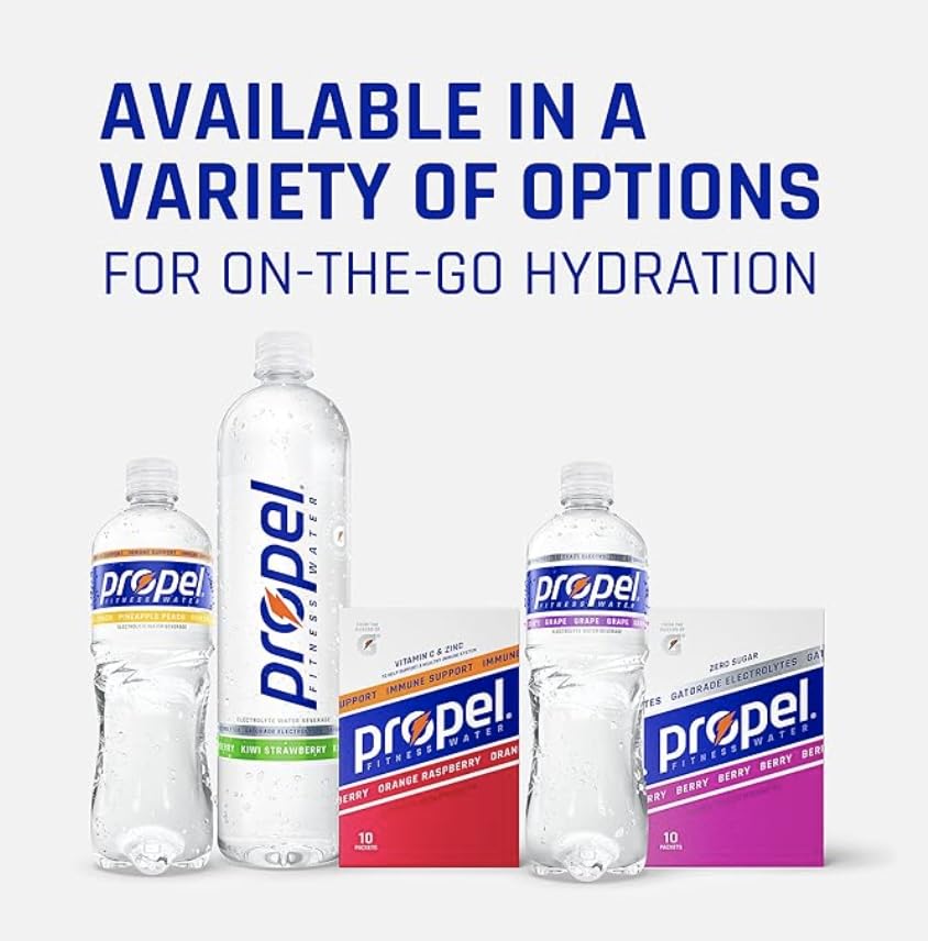 Propel Zero Sugar Electrolyte Powder Packets, 10 count pack of 4 (40 Count, Lemon)