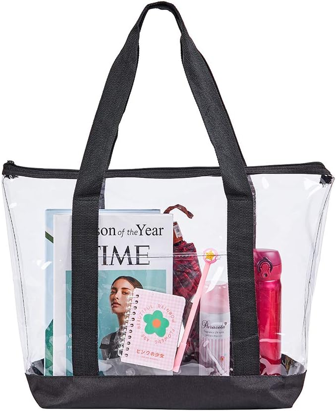 Large Clear PVC Tote Bag for Stadiums and Events