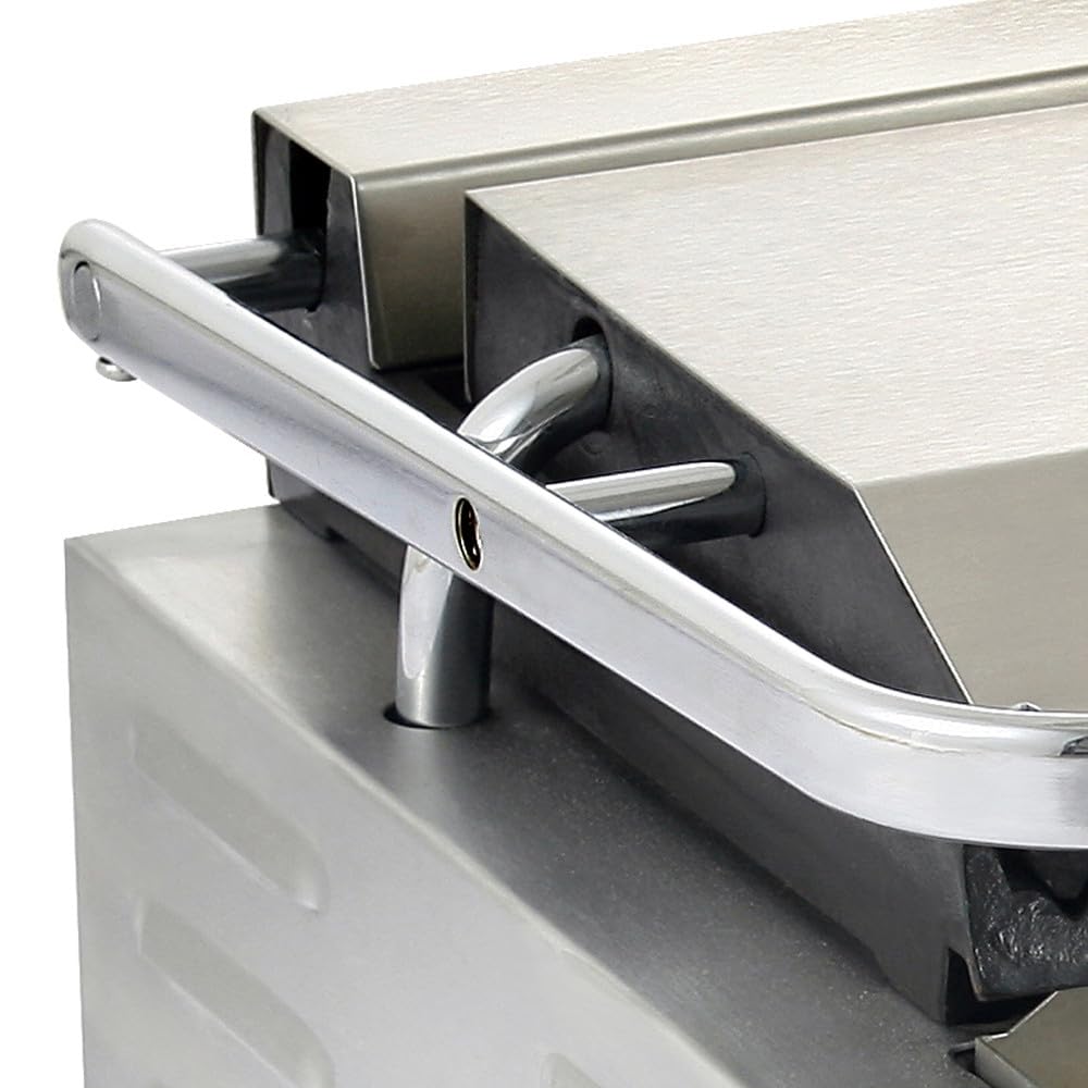 MBH – Grill Eléctrico Profesional WORLDMAI 44 x 41 cm con Placas Acanaladas para Hostelería. Plancha Sandwichera Panini de Contacto para Bar y Restaurante.