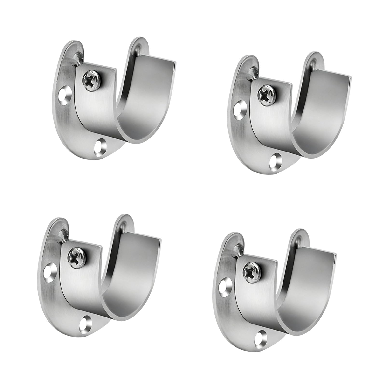 carotoe Of 4 Modern Wardrobe Hanger Flange Mount Metal Construction for Bedroom Furniture Upgraded Long Lasting Use Wardrobe Hanger Rod