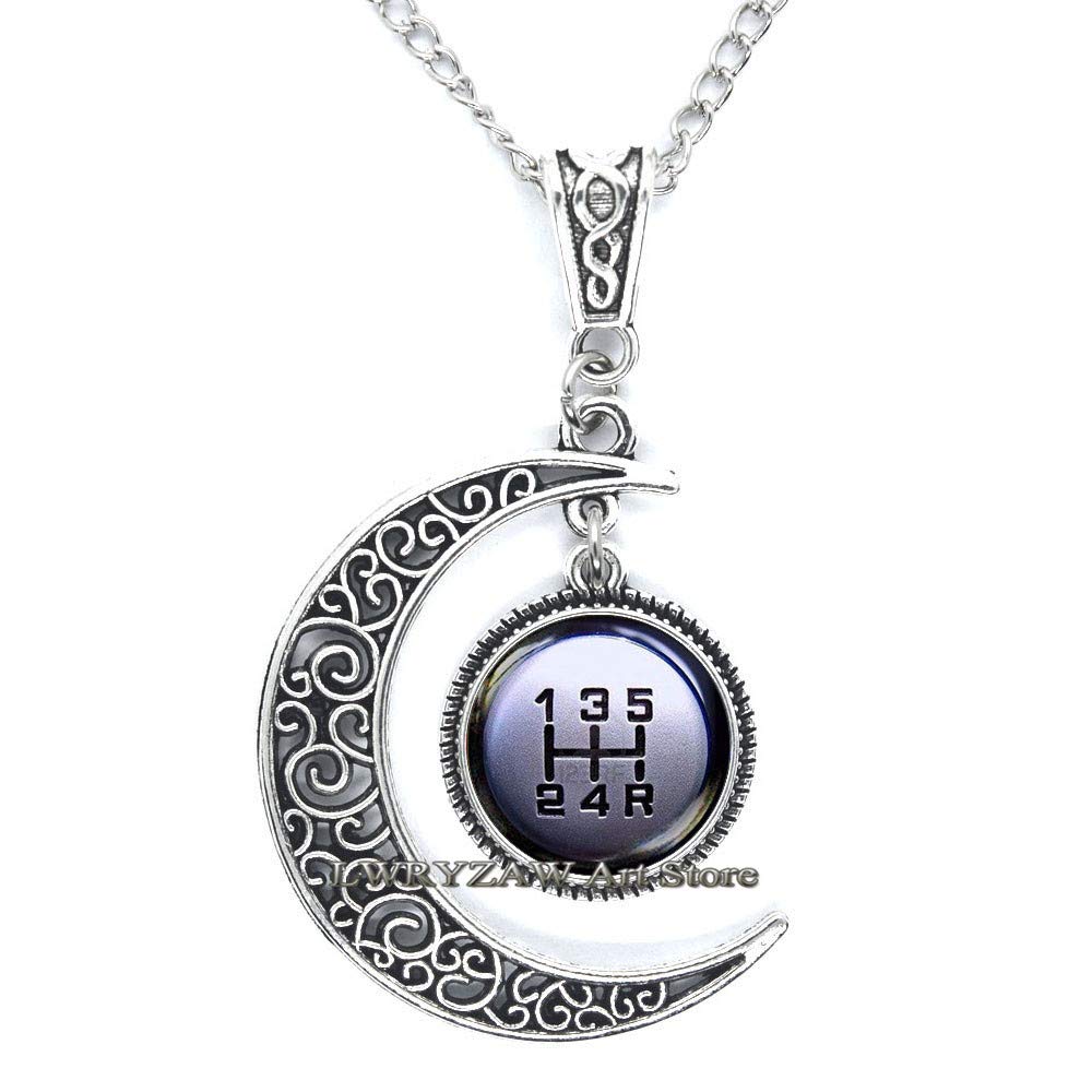 Gear Shift Necklace, Car Lover Gift Pendant, Necklace for him, Art Gifts for Her,Simple Necklace,Handmade Necklace,M181