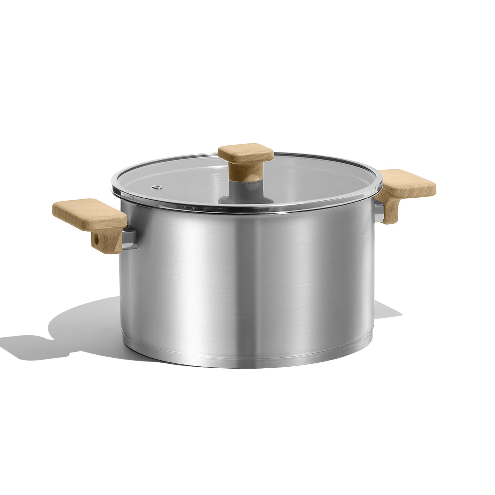 CAROTE Stainless Steel Stock Pot - 5.5 Quart Heavy Duty Induction Cooking Pot with Visible Lid for Pasta, Soup, Spaghetti, Bottom Big Stockpot, Deep Cookware for Canning, Boiling, Simmer