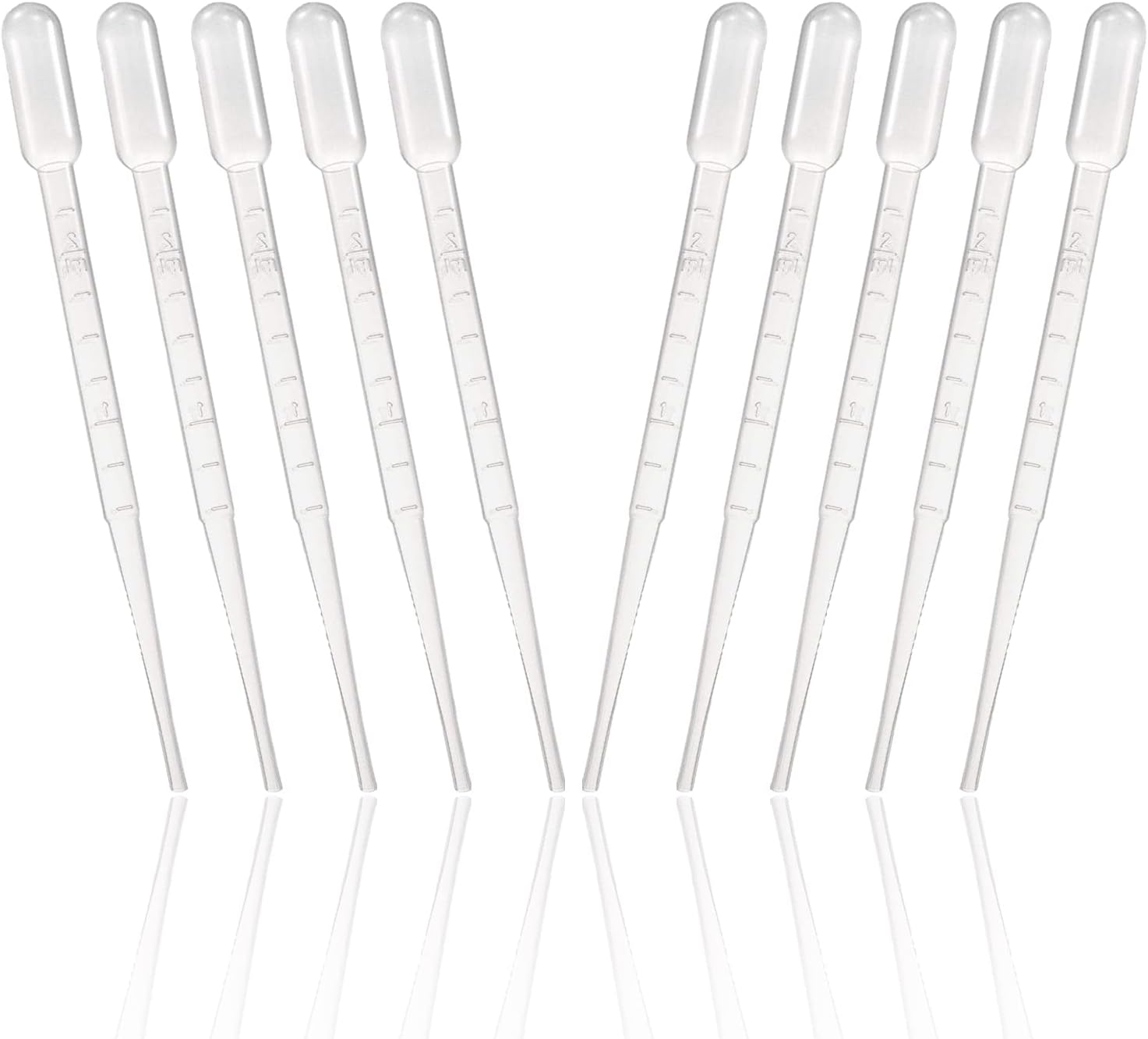 EKIND Plastic Transfer Pipettes 2ml, Gradulated, Pack of 100