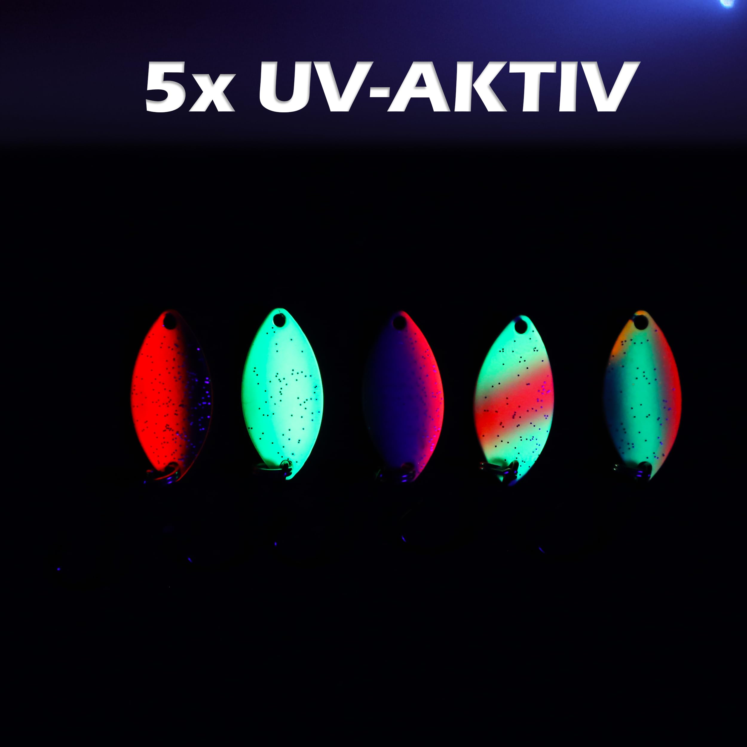 Paradox Fishing Zestaw łyżeczek na pstrągi, 5 łyżeczek 1,5 g, z zatrzaskami, przynęta na pstrągów