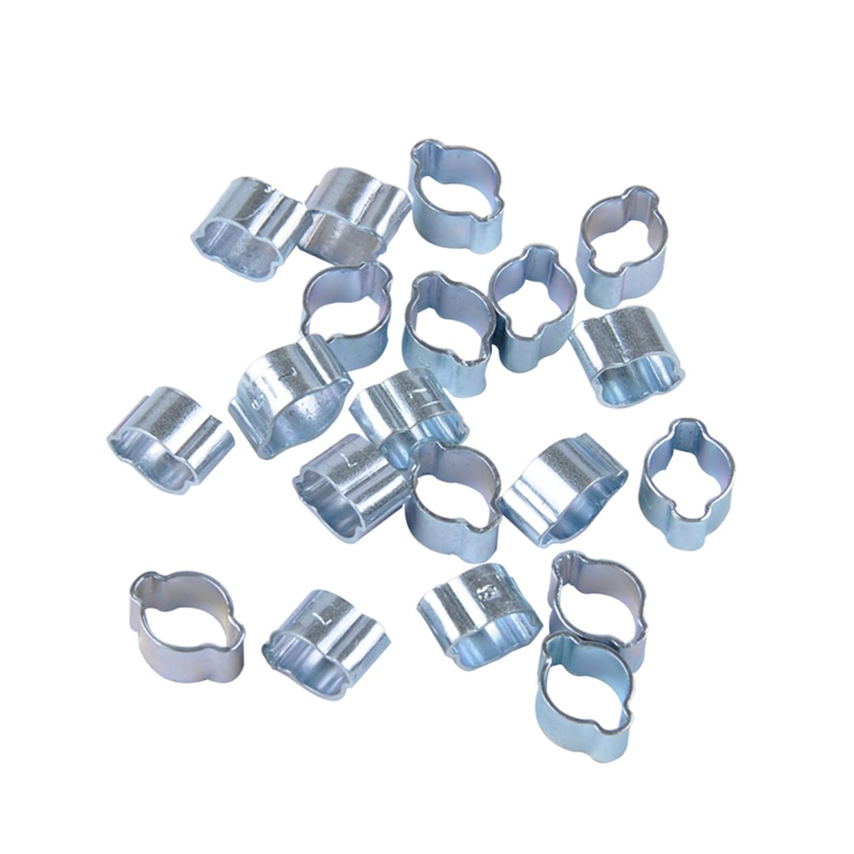 Tofficu 160 pezzi Morsetti Tubo Doppia Orecchio in Acciaio al Carbonio per Tubo Carburante Aria Acqua Misure Resistenti e Antidanneggio per Linee Silicone e Motori Small