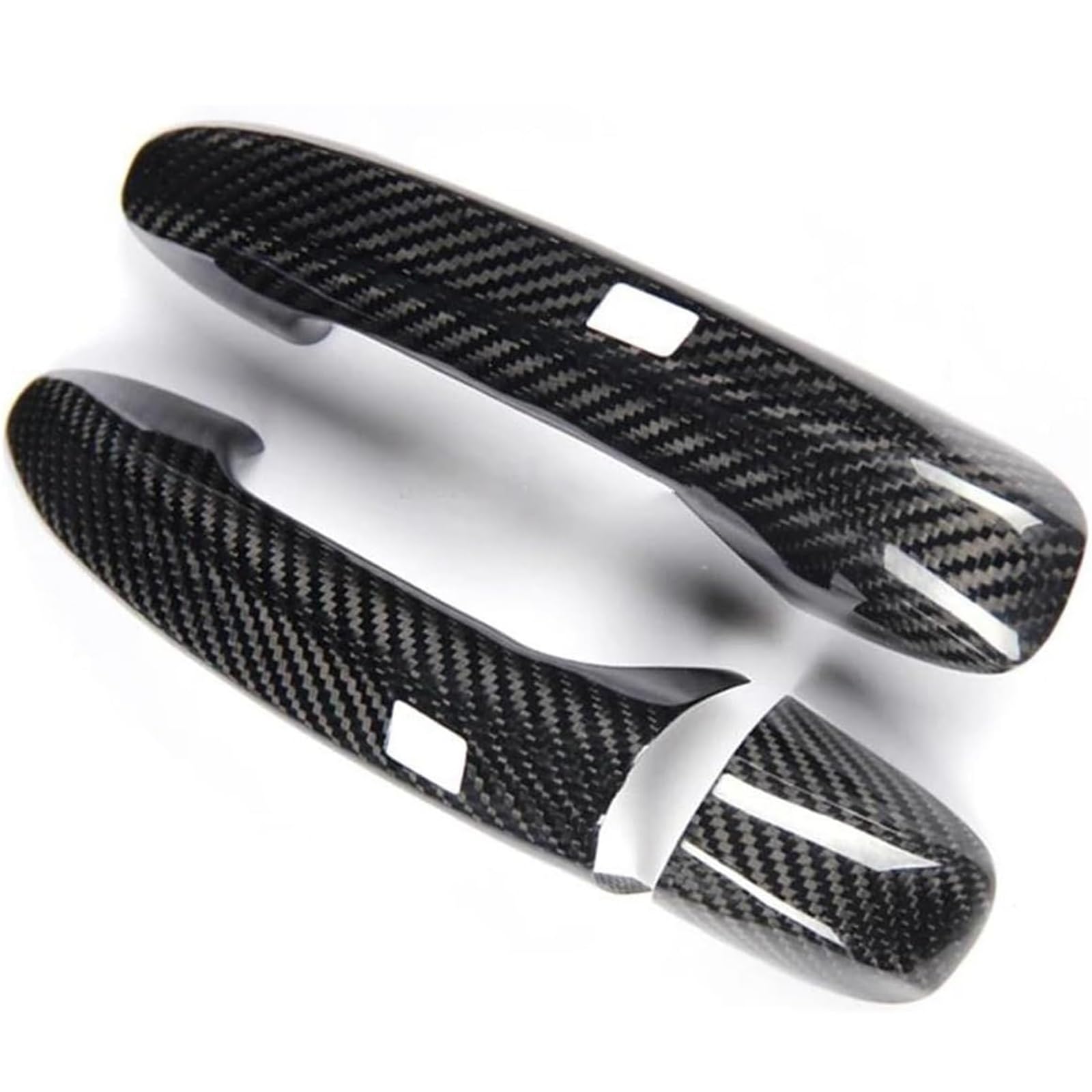 Glymzoi 2 Doors-2 Sensors Car Exterior Door Handles Car Exterior Door Handle For Benz S-Class W222 2014-2020 Accessories Real Carbon Fiber(2 Doors-2 Sensors)