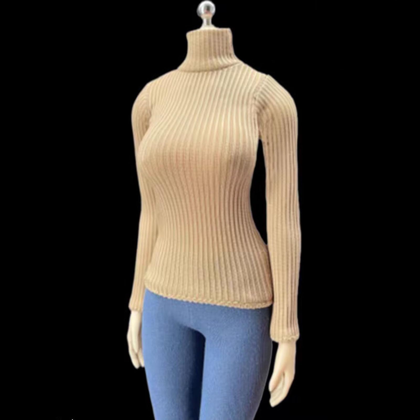 Vêtement extensible 1/6 pull moulant jaune pour figurine JO - 2