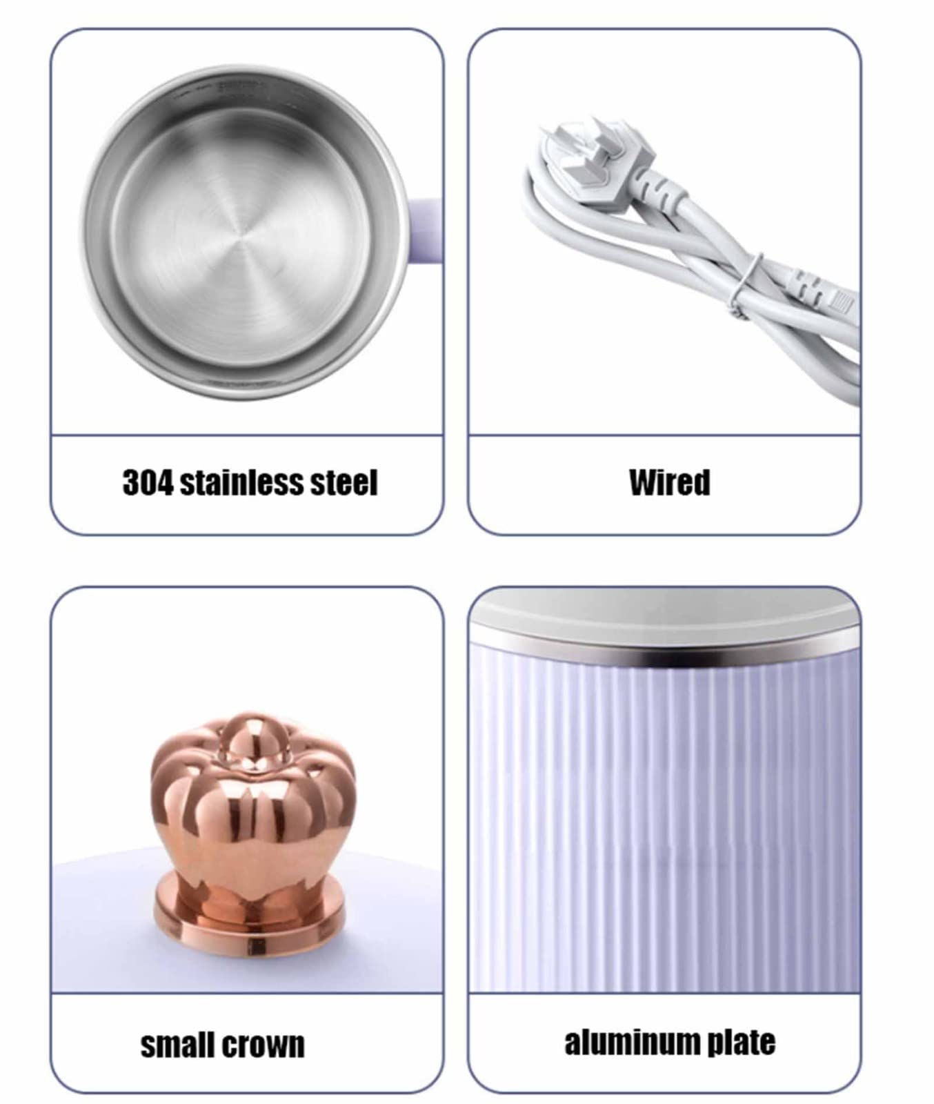 Dzbanek zdrowotny, 600 ml automatyczny, zagęszczony mini czajnik do herbaty(Purple)