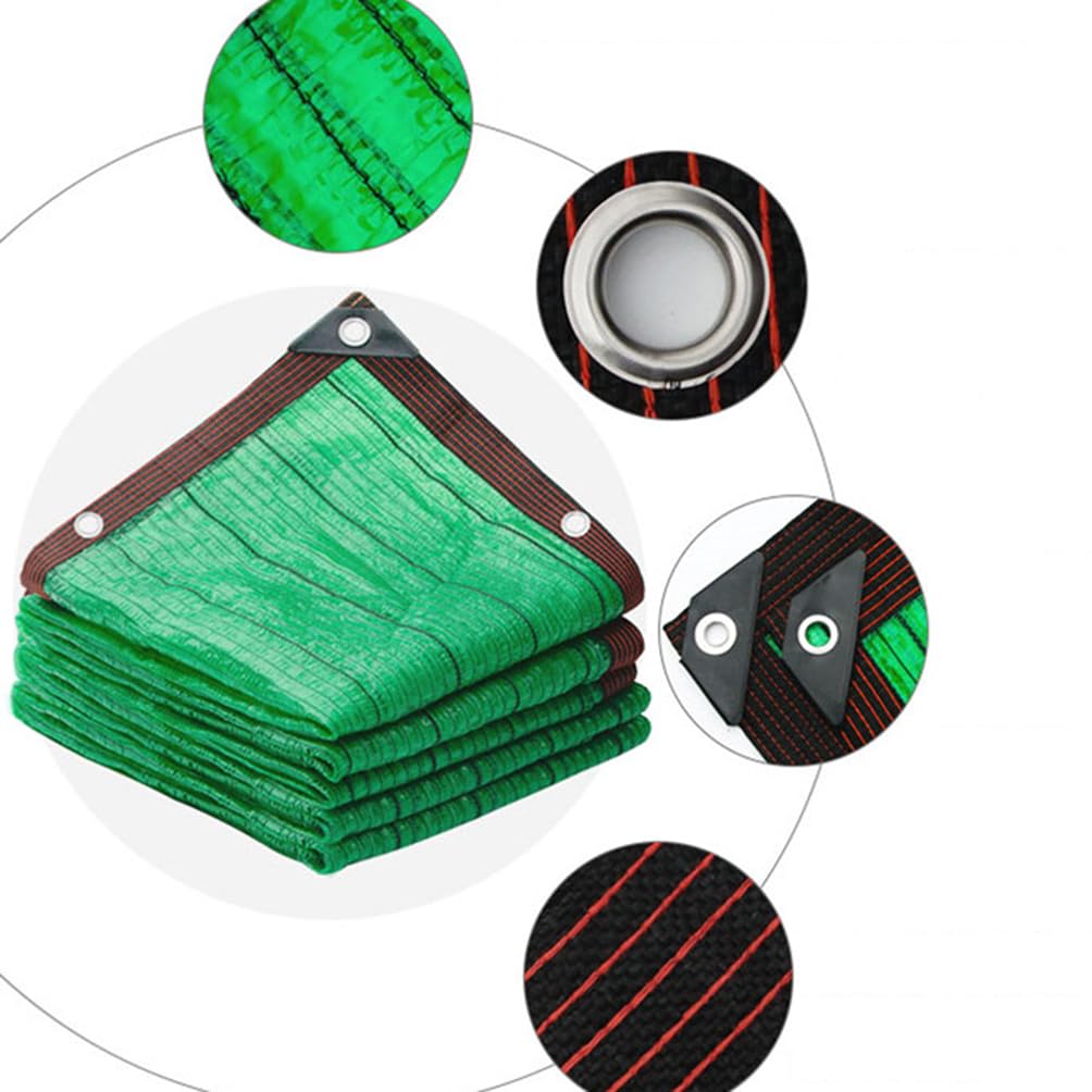 Sunblock, Verde Red Sombreado Malla Sombreadora Resistente Solar Sombra Paño Anti-UV Tasa sombreado 95% Toldo Vela de Sombra, para Jardín Estanque Patio Cochera-4 * 8m(13 * 26.3ft)