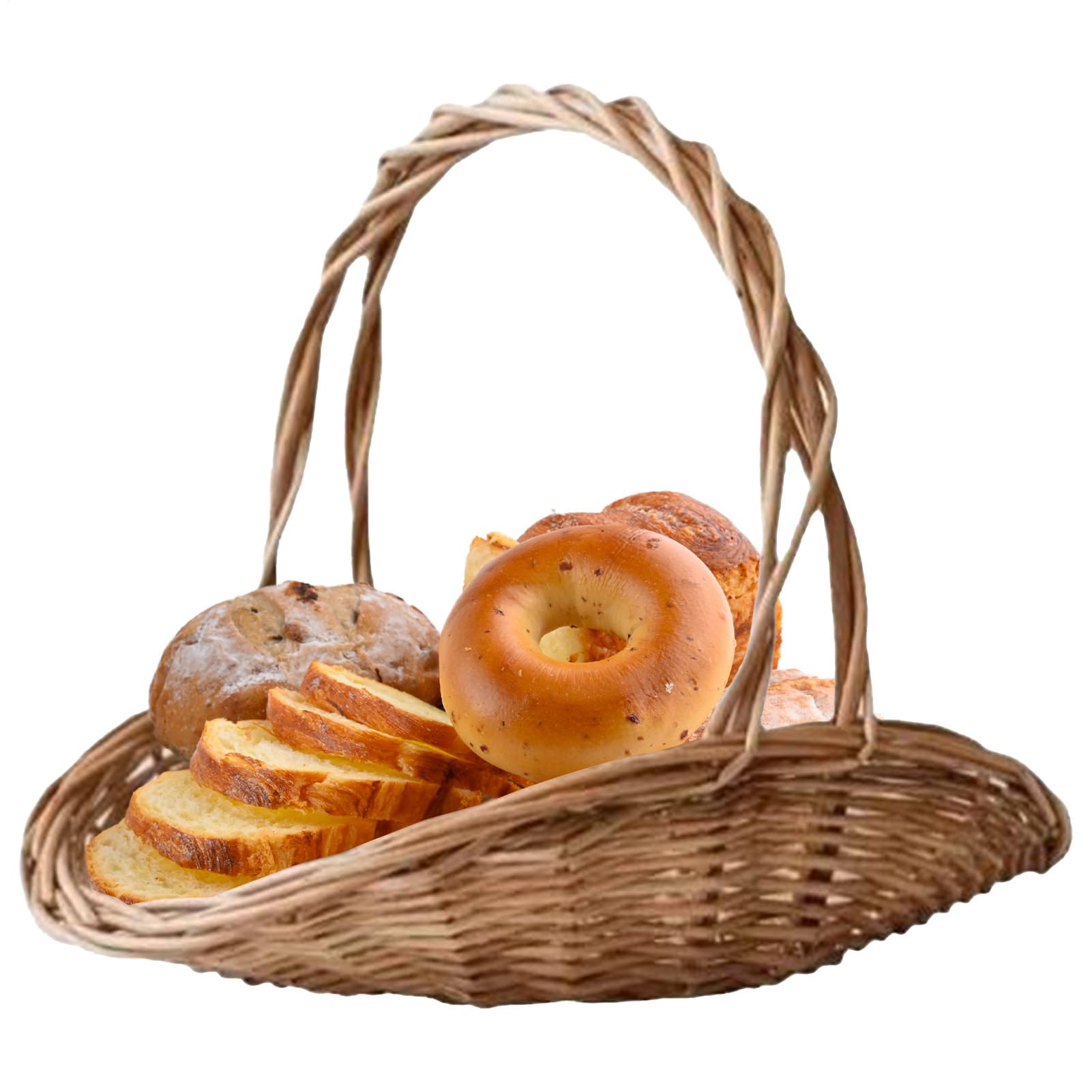 Cesti per Verdure da Cucina Cesto in Intrecciato con Manico | Cucina Portaoggetti Grande, Decorazioni per la Casa per Picnic Feste e Matrimoni